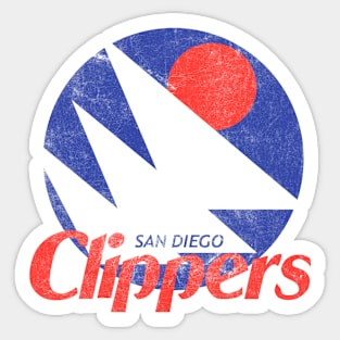 San Diego Clippers - Basketball Team - Vintage/Faded Design Sticker